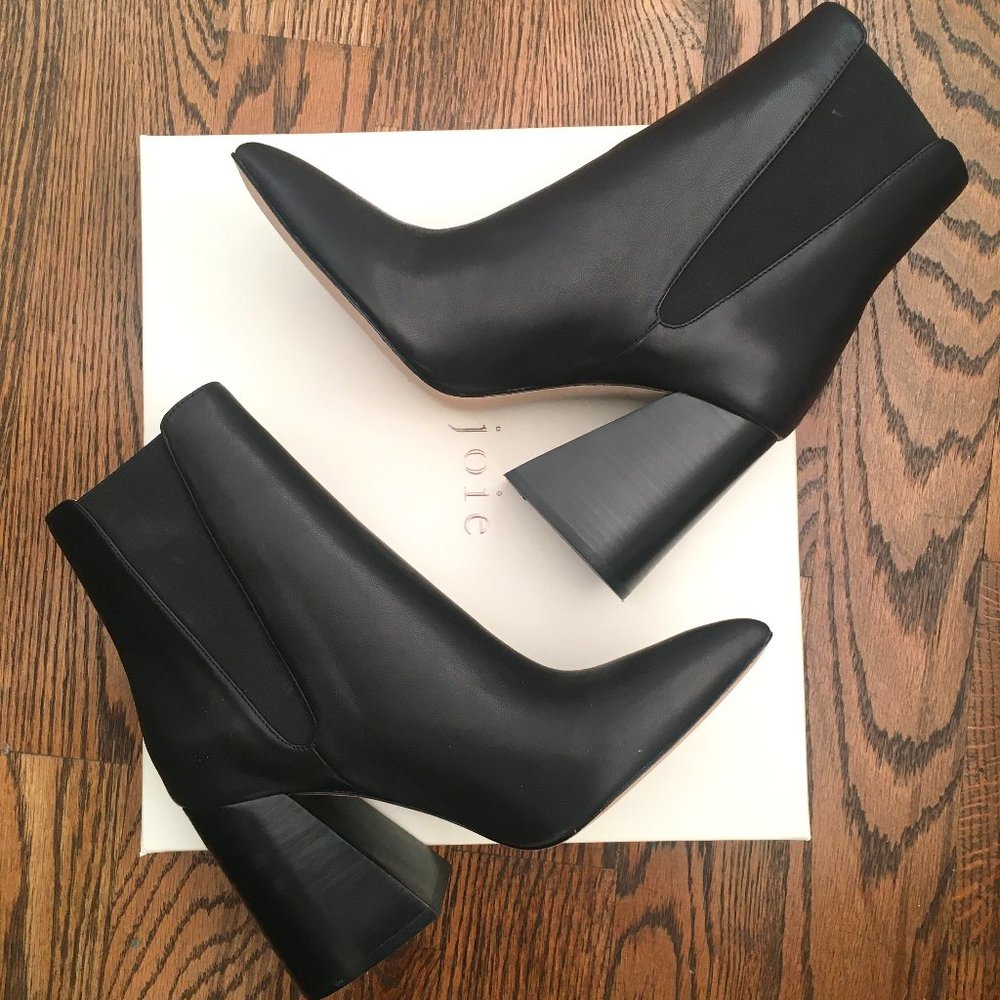 NWT Joie Abrianna Black Leather Ankle Booties